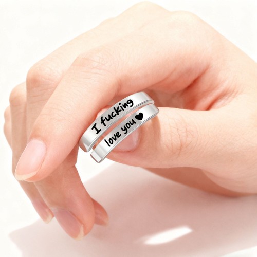Fcking love you letter ring - love,