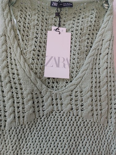 Zara sage green crochet - sage,