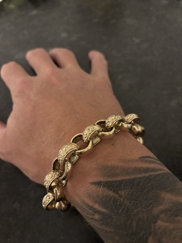 9ct 375 gold belcher chain - 375,