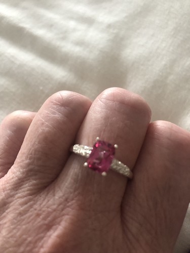 Gemporia hot pink topaz ring - pink,