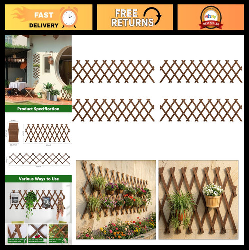 Expandable garden trellis set - expandable,