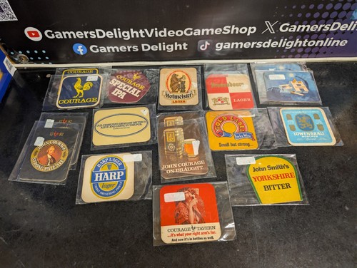 18x old vintage beer mats - 18x,