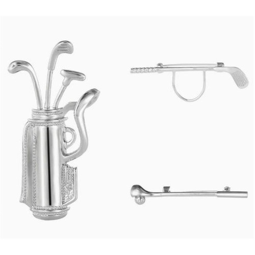 3pcs golf brooch - brooch, pin
