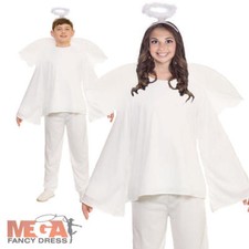 Christmas Angel Kids Fancy Dress Nativity Gabriel Boys Girls Childrens Costume