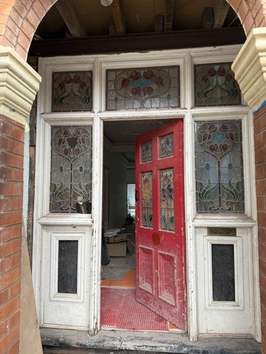 Edwardian front door - front, side