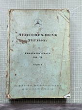 1950 Mercedes Benz W136 VI Type 170 Va 4-Cyl M136 Spare Parts List Catalogue