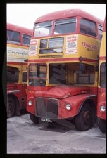 Original Bus Slide - ex Clydeside RM73 LDS334A London Routemaster in scrapyard