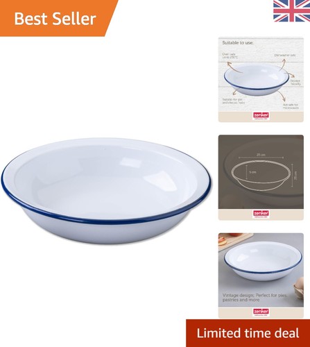 25cm enamel round pie dish - round,