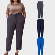 Ex Evans Womens Elasticated Waist Trousers in Curve Sizes 14 - 32