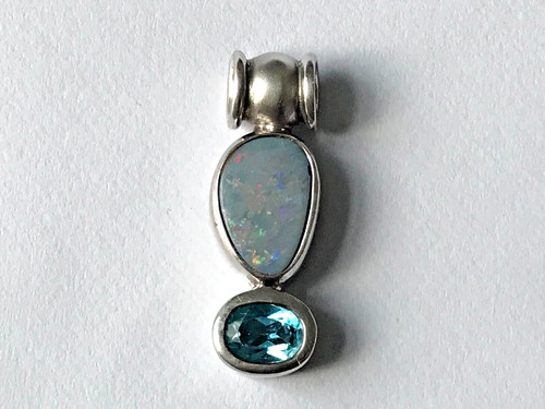 2003 opal doublet pendant - opal, 925