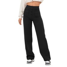 Women's Casual High Waist Stretch Pants Ladies Flexi Pants for Women Trousers