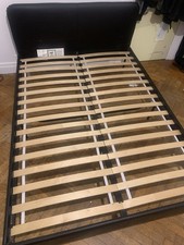 used black metal double bed frame