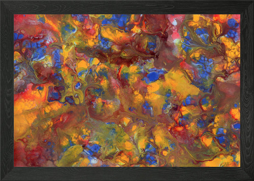 Copper mine painting - copper, framed