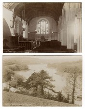 BRAGG FALMOUTH Cornish MYLOR CHURCH interior,  CREEK & RIVER, CORNWALL C.1910