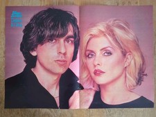 DEBBIE HARRY & CHRIS - 1981 TWIN PAGE PIN UP UK magazine poster.