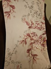 Next Pink Floral Cotton Eyelet Lined Curtains W46 X L54