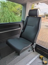 Fold Away Car seat with seatbelt Swivel WAV camper van grey wheelchair access 