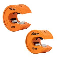 Vaunt 2 Piece 15mm & 22mm Copper Pipe Cutter Set Plumbers Pipe Slice