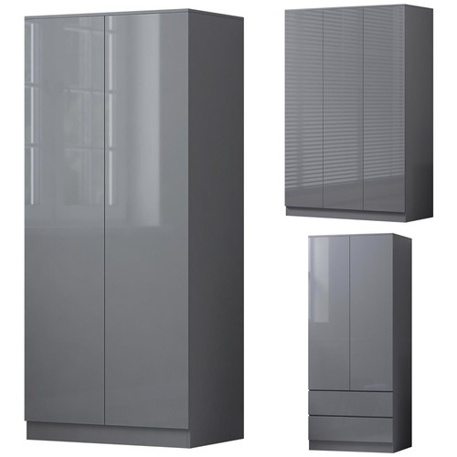 Door wardrobe grey gloss - 2/3,