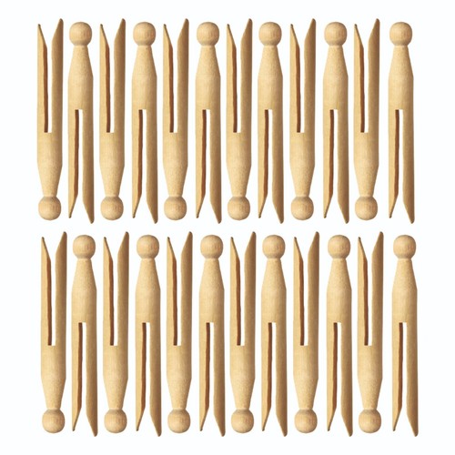 Wooden dolly pegs traditional - wooden,