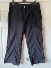 Ladies Black 100% Cotton Trousers Ann Harvey Size 20 Ins Leg is approx 30 inch