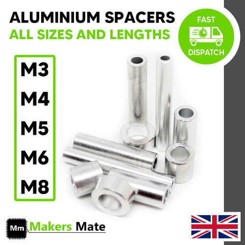 Aluminium standoff spacers - aluminium, m3