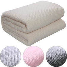 Fleece Honeycomb Throw Soft