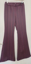 Retro Flared Trousers Zigzag