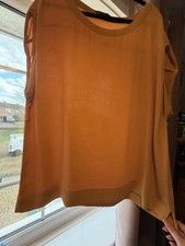Sheer Mustard Yellow Top Next