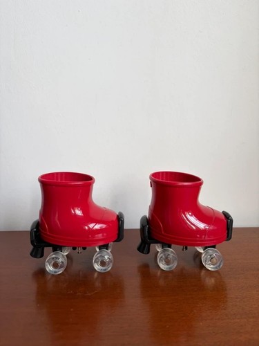 Red plastic wellies - plastic,