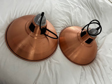 Industville Old Factory Slotted Pendant 15 inch, Copper Light, Pewter Holder