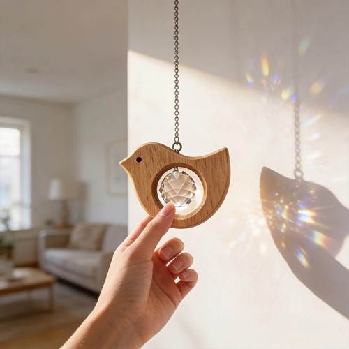 Wooden bird sun catcher - wooden,