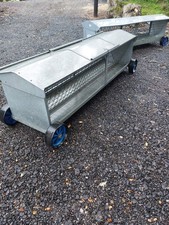 IAE Galvanized Steel Sheep Hay Rack Feeder 8ft with Wheels