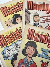 4 x VINTAGE MANDY COMICS from 1981 - Excellent Condition 1980s comic