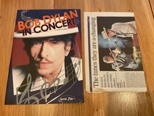 Bob Dylan In Concert Tour Programme 2009 plus Evening Standard Review of concert