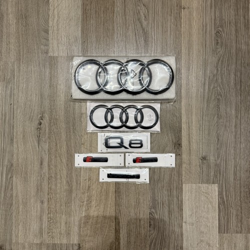 Audi gloss black badge - gloss, set