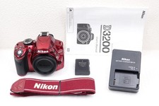 NIKON D3200 DIGITAL SLR CAMERA BODY ONLY - RED - GOOD CONDITION - 3,236 SHOTS