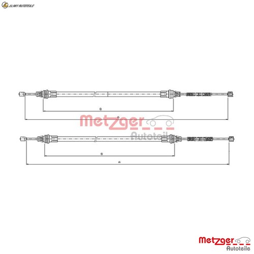 Cable parking brake - brake, 10.9336