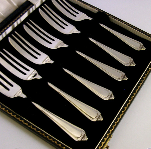 Cased set six sterling - cased,