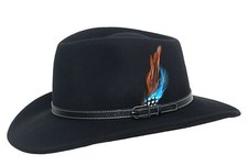 Black Crushable 100% Wool