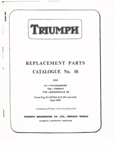 Triumph parts manual book - triumph,