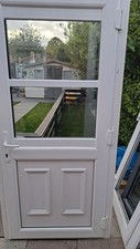 White upvc double glazed door - white,