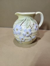 Vintage H(B) Royal Art Pottery Jug Hand Painted Floral Design