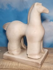 Abstract Heavy Horse Statue Figurine Keramik Kobe Type Style 30cm 
