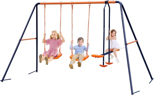 Double kids play swing - kids, set