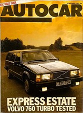 AUTOCAR MAGAZINE 20-NOV-85 -