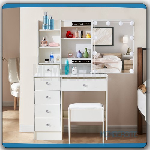 Dressing table with led mirror - led,