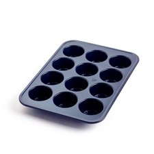 Blue Diamond 12 Cup Muffin Tray PFAS-Free Non-Stick Ceramic (Open Box)