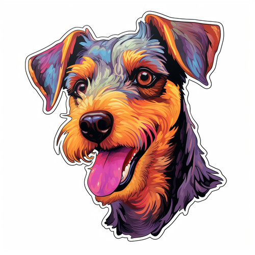 German hunting terrier sticker - hunting,