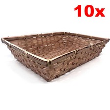 10x Wicker Basket Hamper Bamboo Gift Basket Box Christmas Display Storage Basket